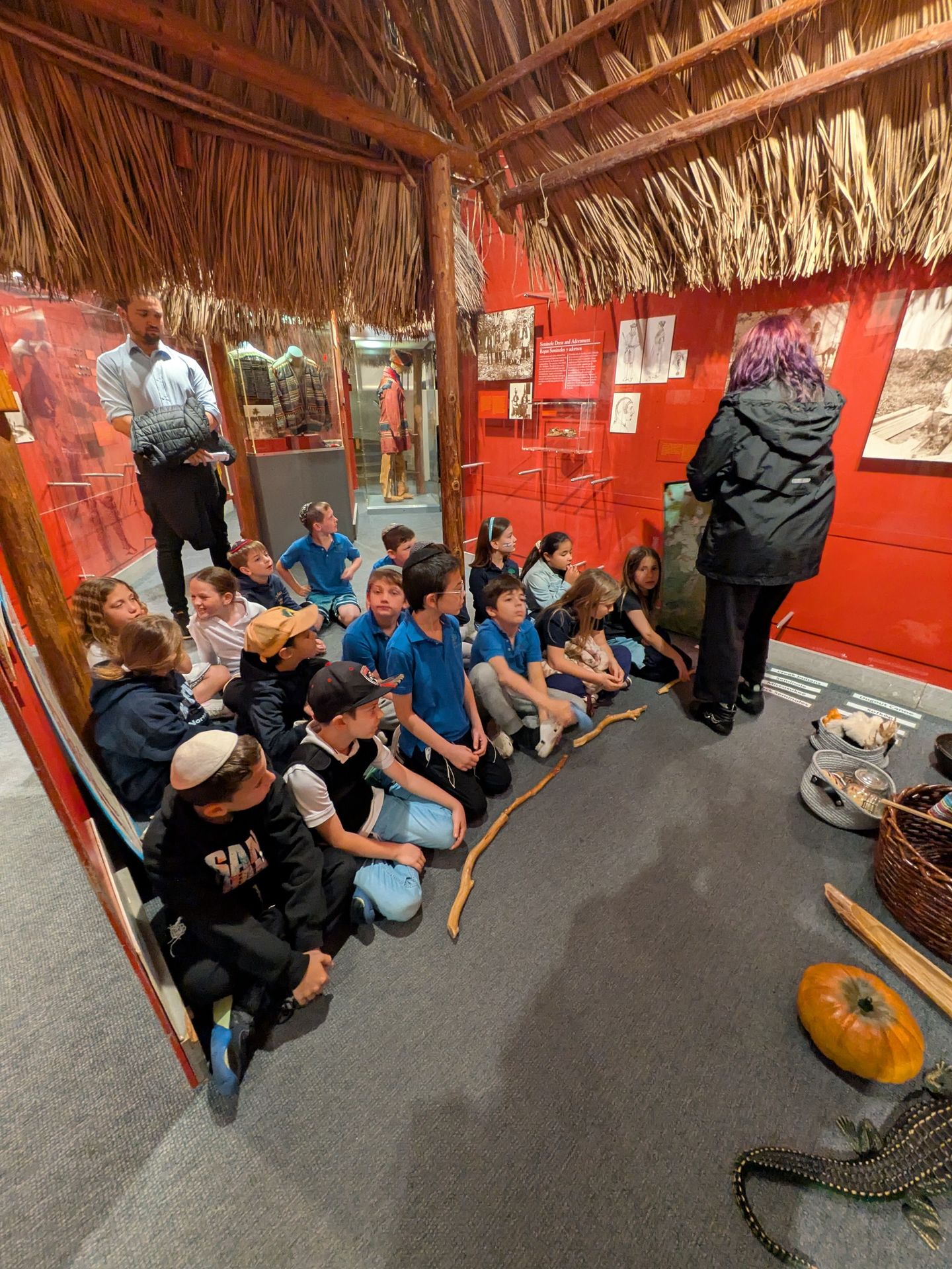 Students on a museum visit