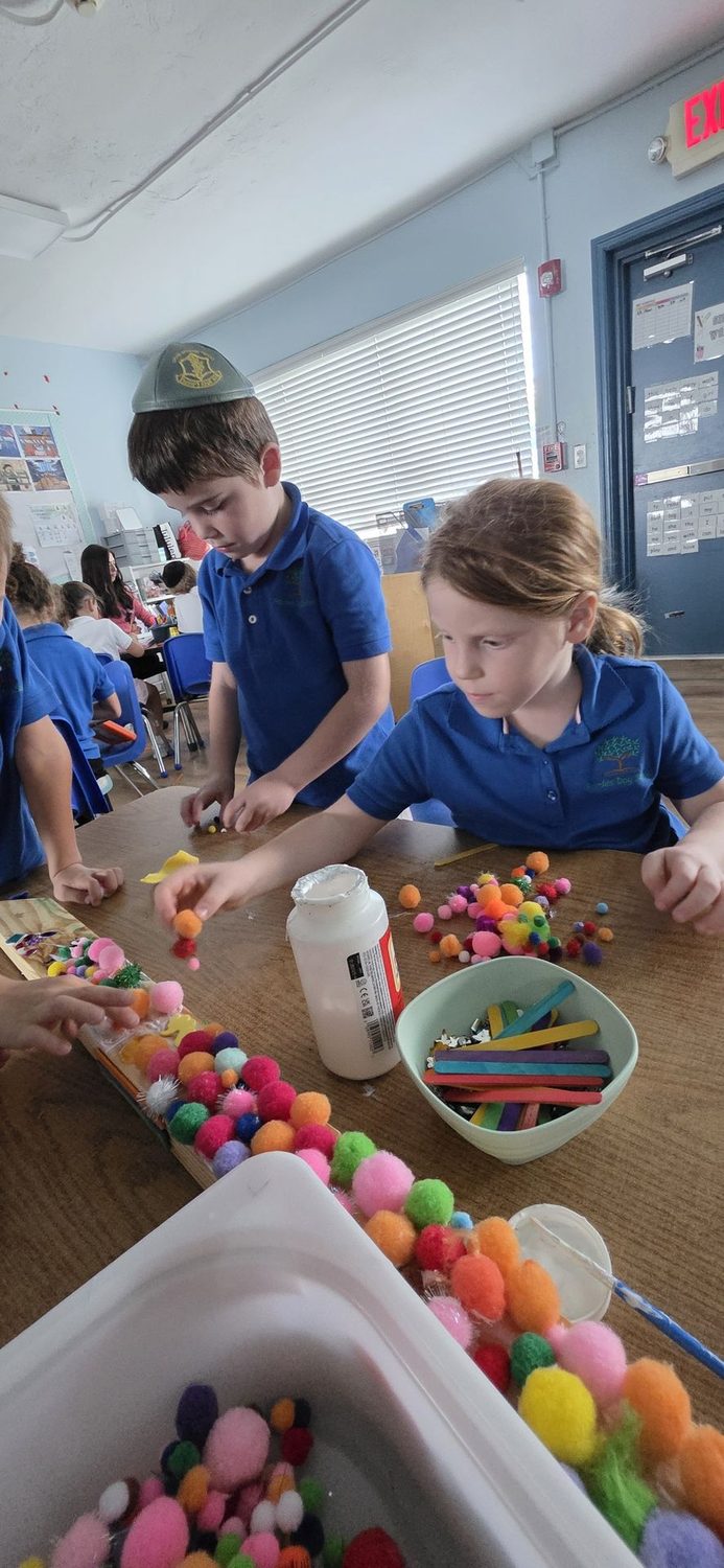 A student learning with hands-on materials